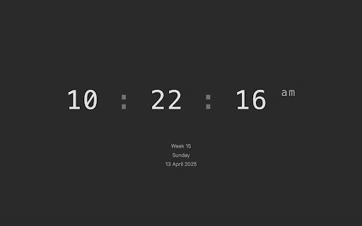 ZeitTab :: A sleek, modern clock for your new tab page.