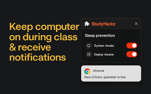StudyHackz :: Instant notifications when a new iClicker poll appears!