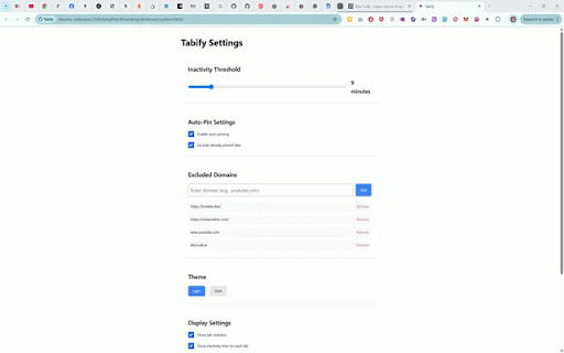 Tabify :: A powerful Chrome extension for managing tab overload with smart organization features