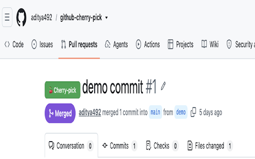 GitHub Cherry Pick :: Cherry-pick any PR to another branch directly from GitHub — no terminal needed. Creates a branch and opens a PR automatically.