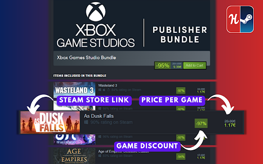 Steamify Humble Bundle :: Changes the appearance of Humble Bundle's game bundle pages into a cleaner, Steam Store-inspired layout for easier browsing.