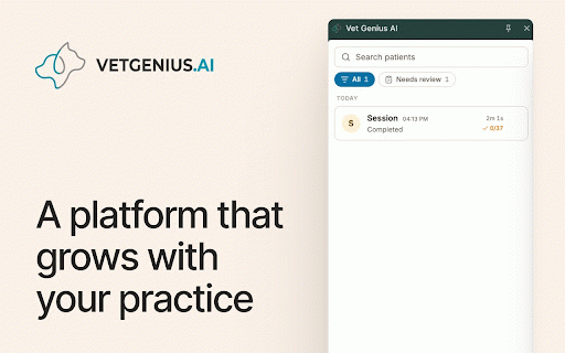 Vet Genius AI :: AI-powered veterinary assistant with side panel access