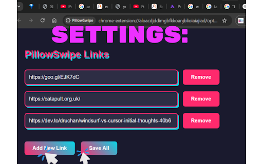 PillowSwipe :: Daily link checker that helps you keep up with important places