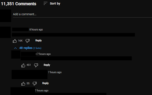 YouTube Comments Filter :: Hides spam comments (e.g. Uttp-type spam etc.)