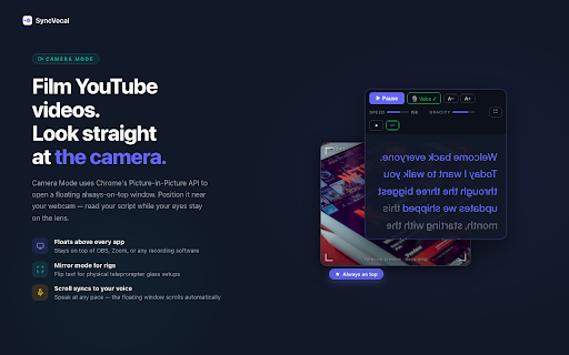 SyncVocal :: Free Google Slides teleprompter that follows your voice in 30 languages. Reads your speaker notes and scrolls as you speak.