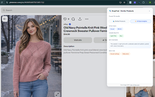 SnapFind - Product Search Via Pic :: Right-click the image to search for it and quickly find the purchase link for the corresponding product.