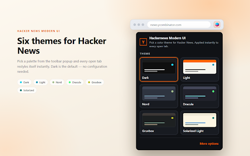 Hacker News Modern UI :: Enhance the Hacker News UI with a modern, clean, and fast design.