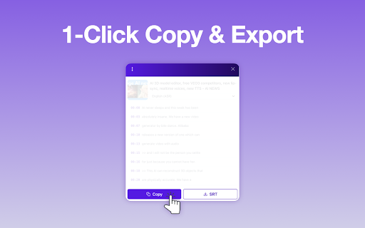 Instagram Transcript Generator & 1-Click Copy :: Generate Instagram transcripts and copy with one click. Export to SRT files. Free and unlimited.