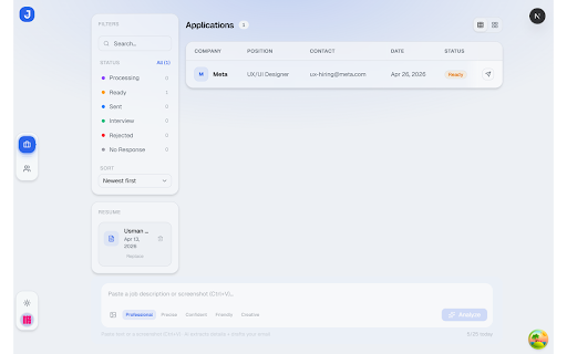 Job Genie :: Capture a job description from any page and queue it for AI drafting in Job Genie.
