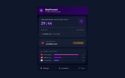 StayFocused :: Block distractions, track usage, and stay productive with time limits and lockdown.