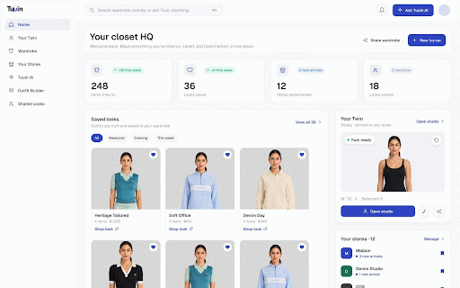 Tuuin — Try On Anything :: Open the Tuuin fitting room on any product page — try anything on with your twin.