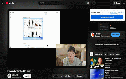 YouTube AI Indexer :: Generate Index using AI