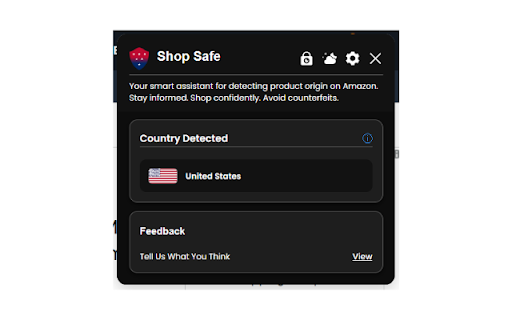Shop Safe - Amazon :: A browser extension to identify the country of origin of products on Amazon.