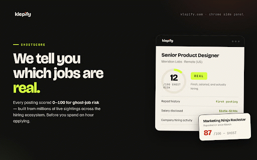 Klepify — the honest job-application engine :: Apply once. Klepify the rest. We tell you which jobs are real, then tailor your resume — without inventing a single line.