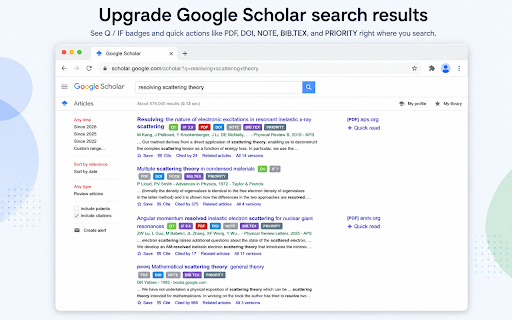 Scholar Research Library :: Free Google Scholar research tools with Q/SJR/IF, DOI/PDF notes, profile & library scanning, enrichment, and Excel export.