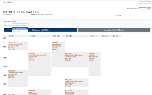 myBCIT Schedule Exporter :: Export your BCIT schedule to Google Calendar or download as ICS file