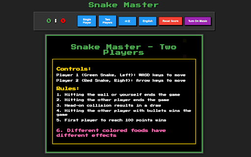 Offline Snake Master: 2 Player PvP & Retro Snake Game :: Ultimate pixel-art Snake game with solo/2-player modes, unique fruits, bilingual support.