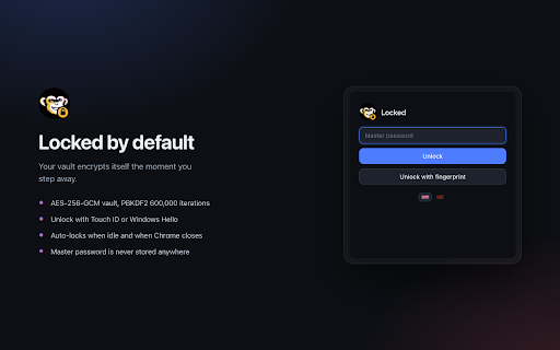 M2 Authenticator :: Offline 2FA codes (TOTP/HOTP). AES-256-GCM encrypted vault, unlocked by master password or fingerprint.