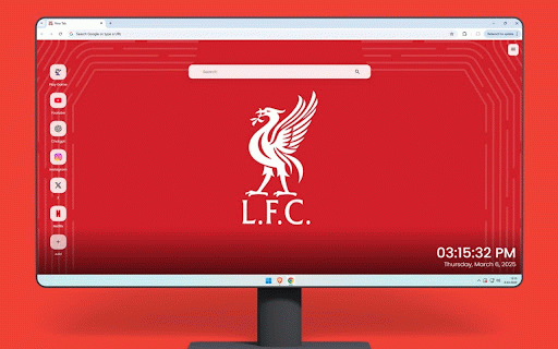 Liverpool Wallpaper :: Bold Liverpool FC crest with red splash art background celebrating the Reds passion.