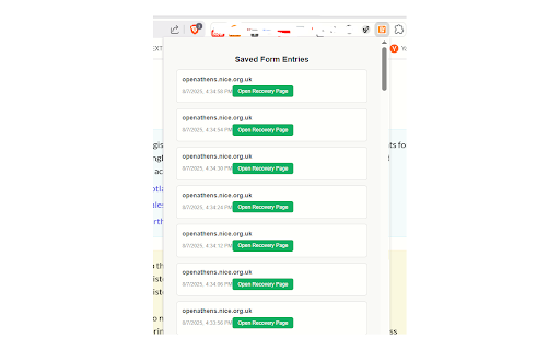 Form Recovery :: Auto-saves and recovers form data to prevent data loss.