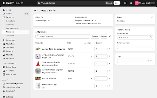 Purchase Order & Transfer Autofill for Shopify :: Populate Shopify purchase order or transfer quantities from BR Inventory Planner.