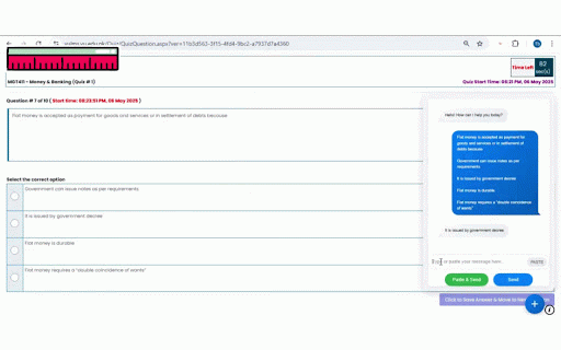VU QUIZ SOLVER :: This extension helps students improve their study experience Product By TB LADLA.