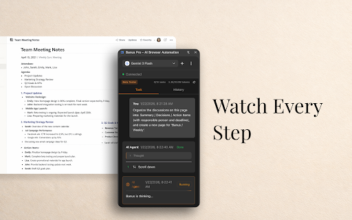 Banus Pro – AI Browser Automation :: Automate web tasks with natural language: logins, forms, scraping, and multi-step workflows—right in your browser.