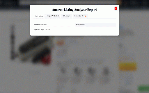 Amazon Listing Analyzer :: Analyze Amazon product listings for optimization insights.