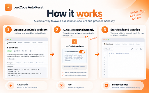 LeetCode Auto Clear :: Automatically resets code on LeetCode to avoid accidental spoilers when revisiting old problems