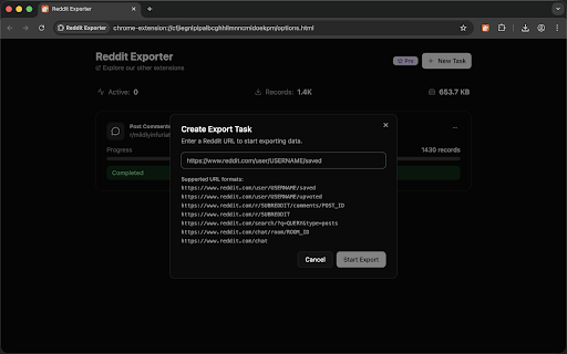 Reddit Exporter :: Export your Reddit saved posts, upvoted posts, comments and more