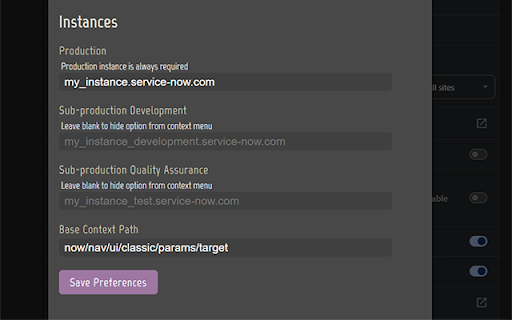 ServiceNow Helper :: ServiceNow Right Click Helper