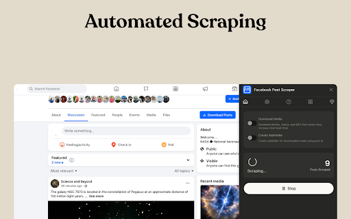 Post Scraper :: Facebook Post Scraper – Export Facebook Posts to CSV, Excel & JSON, Download Photos and Videos