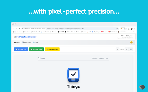 FullPageSnap - Full Page Screenshot Capture :: Capture entire webpage screenshots with one click. Take full page screenshots, long screenshots & scrolling captures. PNG/JPEG