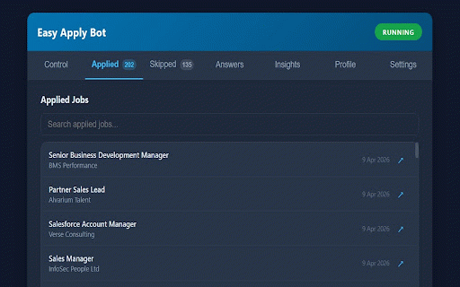 EasyApply Assistant :: Assisted browsing for job seekers. Remembers your answers, reduces repetitive forms, and you stay in control.