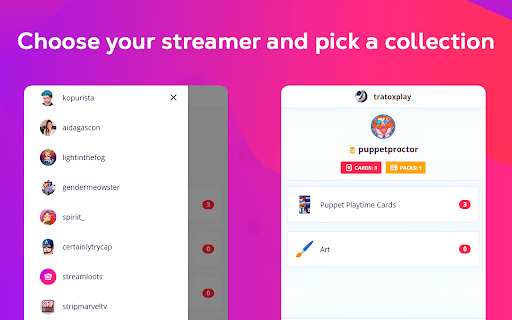 Streamloots: Play Cards From Your Browser :: Easily interact with streamers, view collections, and play cards instantly—without switching tabs!