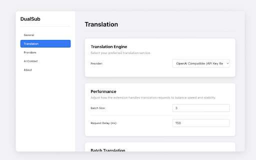 DualSub :: Displays dual language subtitles on streaming platforms.