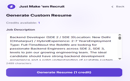 Just Make 'em Recruit :: LinkedIn-powered resume workflow assistant.