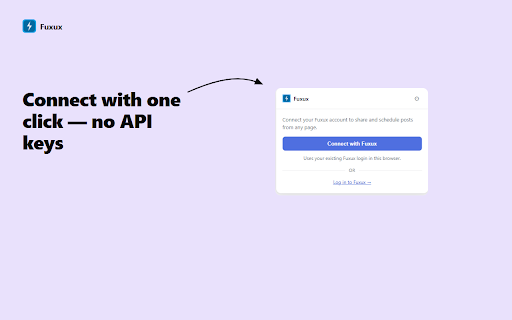 Fuxux — Schedule & Share to Social Media :: Schedule and share posts to Instagram, X, LinkedIn, and more, from anywhere on the web.