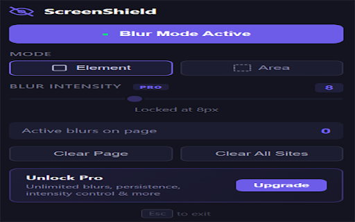ScreenShield — Blur Sensitive Info for Screen Sharing :: Instantly blur any text, image or area on any webpage. Perfect for screen recording, live demos & presentations.