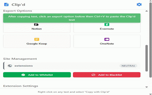 Clip'd :: Select, mark up, and copy text/images from web pages — export, send to clipboard, or save with annotation and AI OCR support!!
