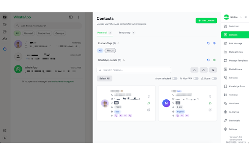 WA Pro - WhatsApp Productivity Assistant :: Productivity tools for WhatsApp Web: contact labeling, bulk messaging workflows, and optional reply assistance.