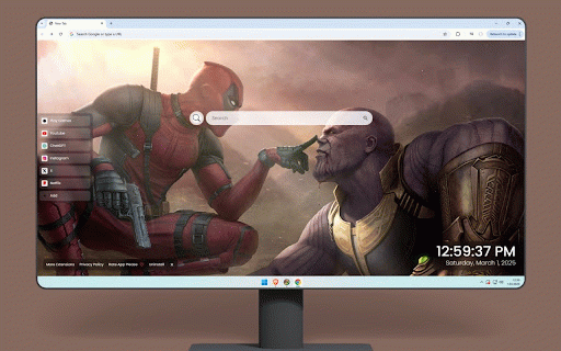 Deadpool and Thanos Live Wallpaper :: Epic Deadpool vs Thanos showdown with the Merc's humor meeting the Mad Titan's power.