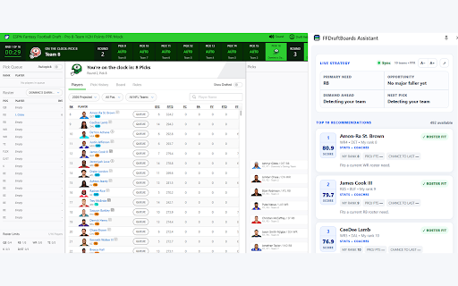 FFDraftBoards Assistant :: Use your FF Draft Boards rankings during your live fantasy football draft.