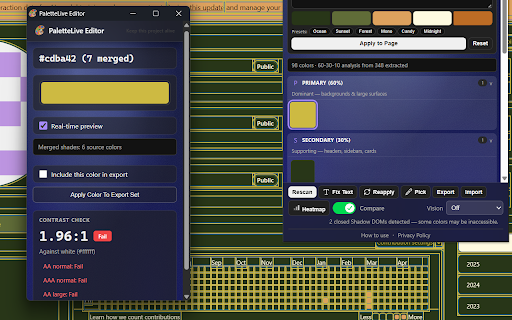 PaletteLive :: Extract, edit, and export color palettes from any website live.