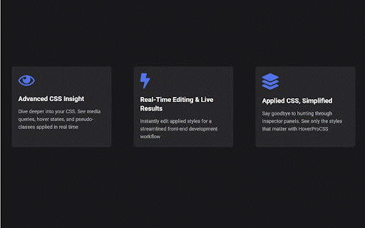 HoverProCSS :: Inspect, modify, & debug CSS styles in real-time on any website