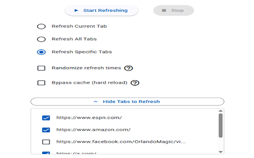 Refreshy :: Refreshy helps refresh your tabs in your browser! So much power from such a tiny robot!