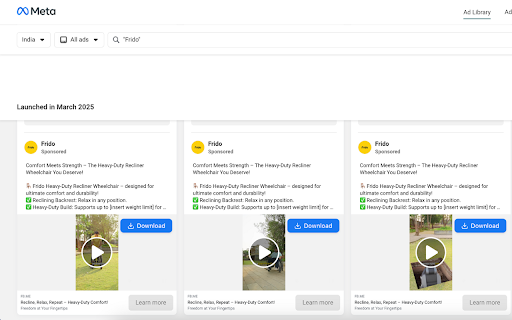 Facebook Ads Downloader :: Download Ads Videos From Facebook/Meta Ad Library