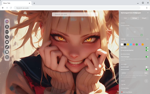 Himiko Toga My Hero Academia Live Wallpaper :: Experience the chaos of Himiko Toga from My Hero Academia with this mesmerizing HD live video wallpaper for your new tab.