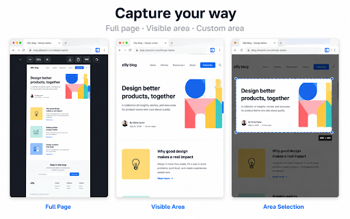 Zilly Shot - Full Page Screenshot & Screen Capture :: The cleanest and fastest way to capture full webpages. One click. Beautiful results.