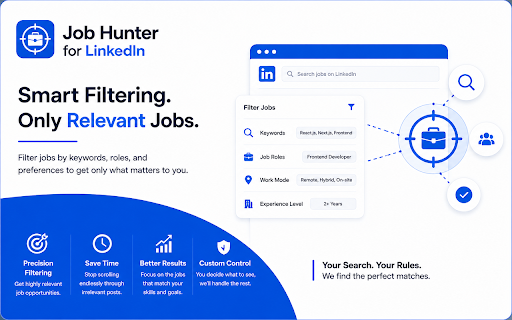 Job Hunter for LinkedIn :: Multi-keyword LinkedIn job finder. Sends results to your dashboard.